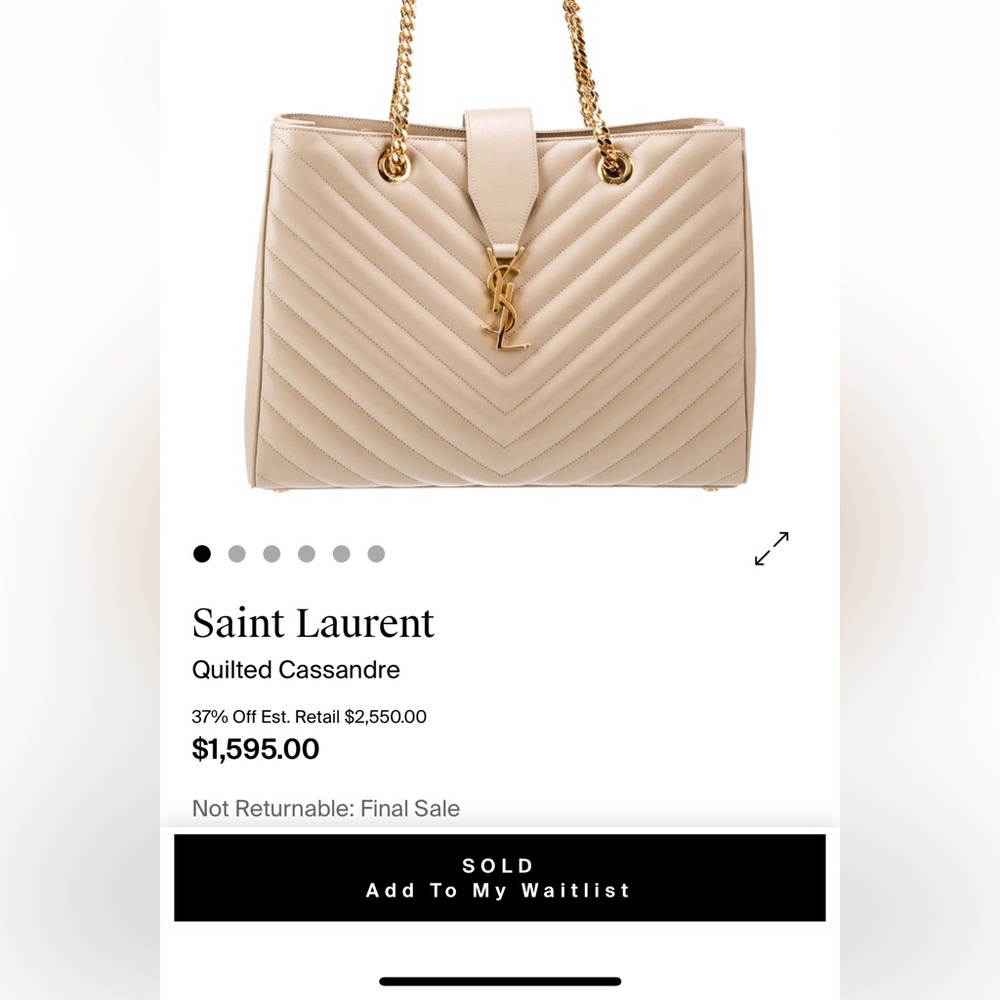 Reserved -YSL Shoulder Monogram Shopping Tote Bag - Picture 17 of 17